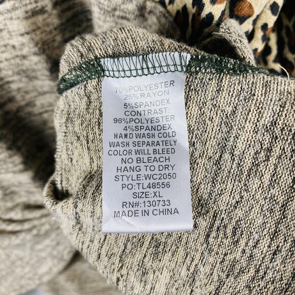 Umgee Size XL Heathered Colorblock Twist Knot Tunic Top - Picture 5 of 5